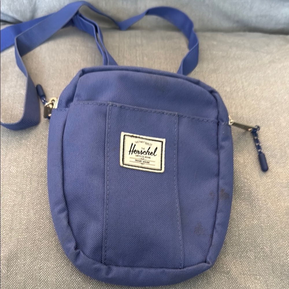 Herschel Supply Company Blue Messenger Bag Durable Canvas